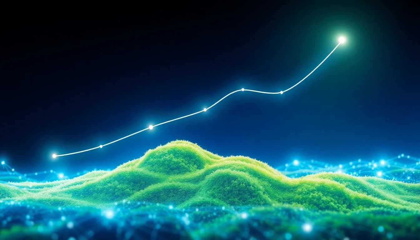 Visualisieren Sie den Web-Rang mit einem dynamischen Diagramm, das den Aufstieg in den Suchmaschinenrankings zeigt.