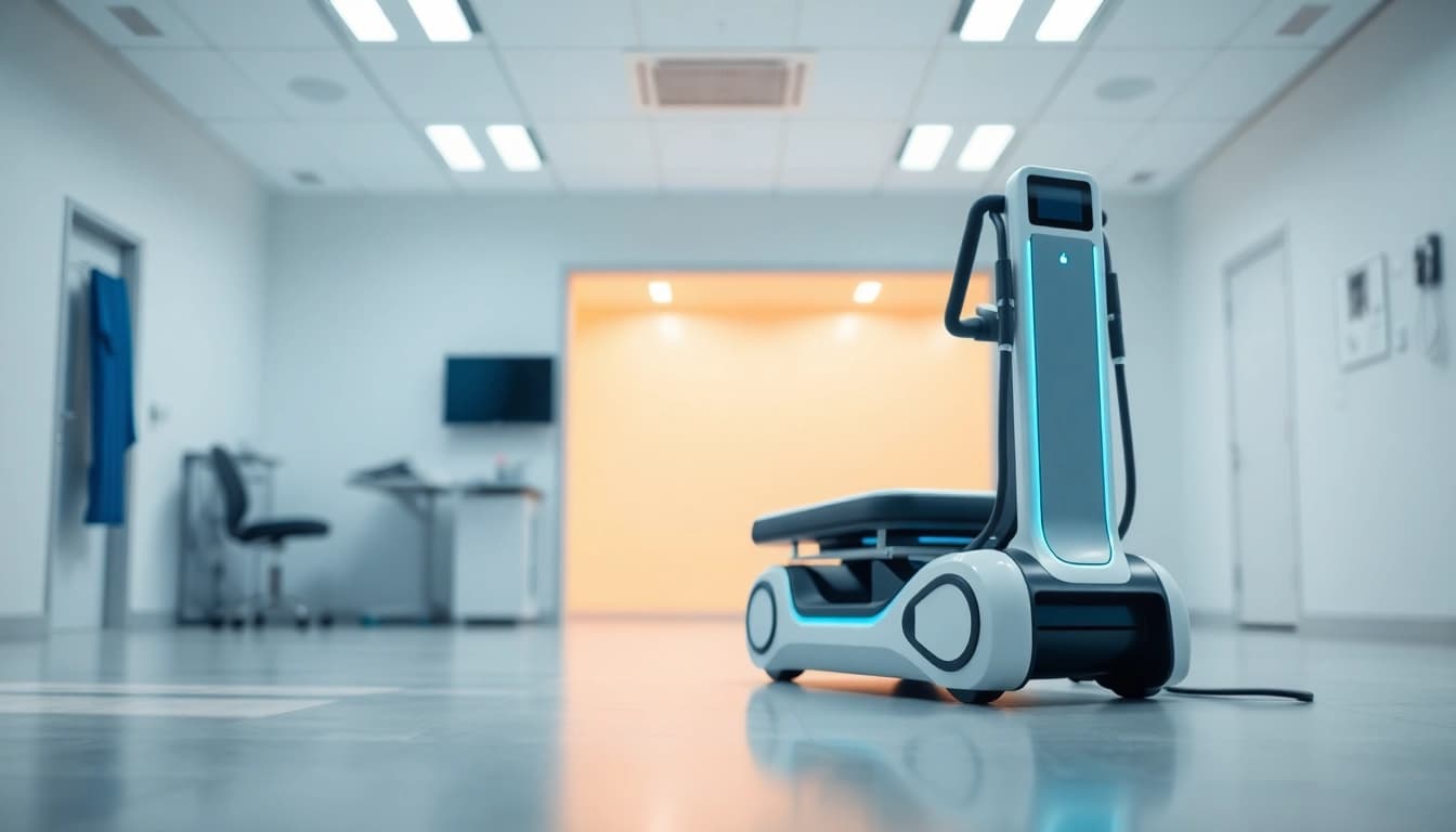 deus medical fortschrittliches Therapiegerät in einem modernen klinischen Umfeld