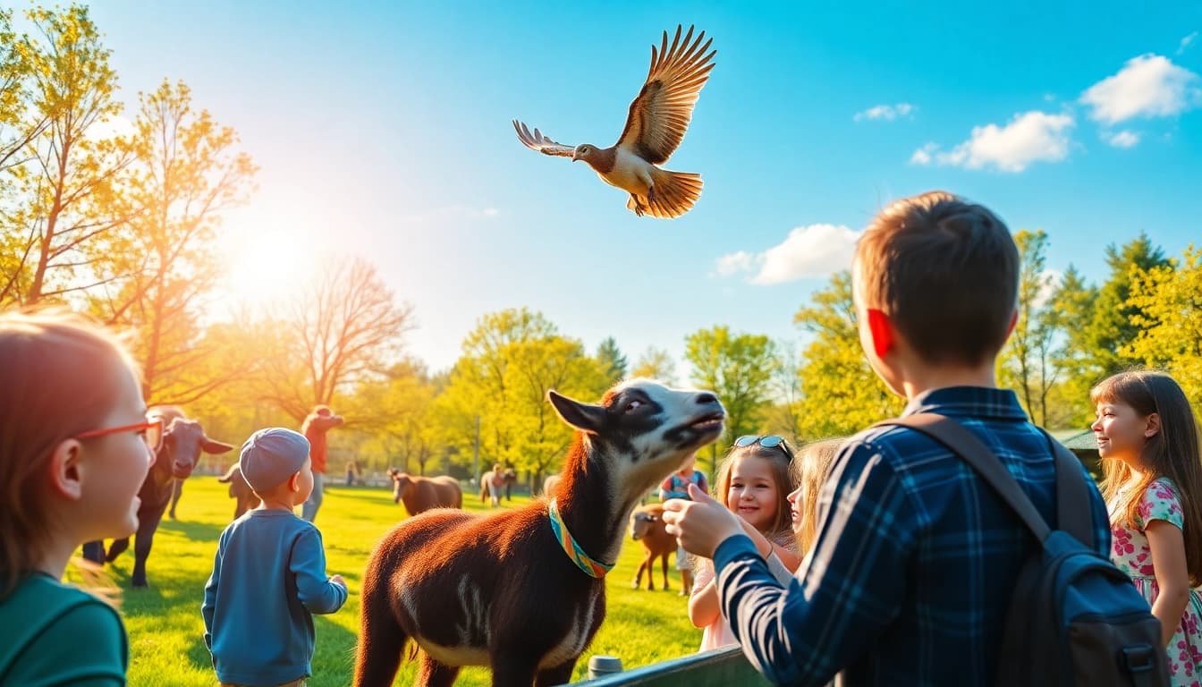 Visit schwarze-berge.de to explore families enjoying their day at a wildlife park with exciting animal interactions.