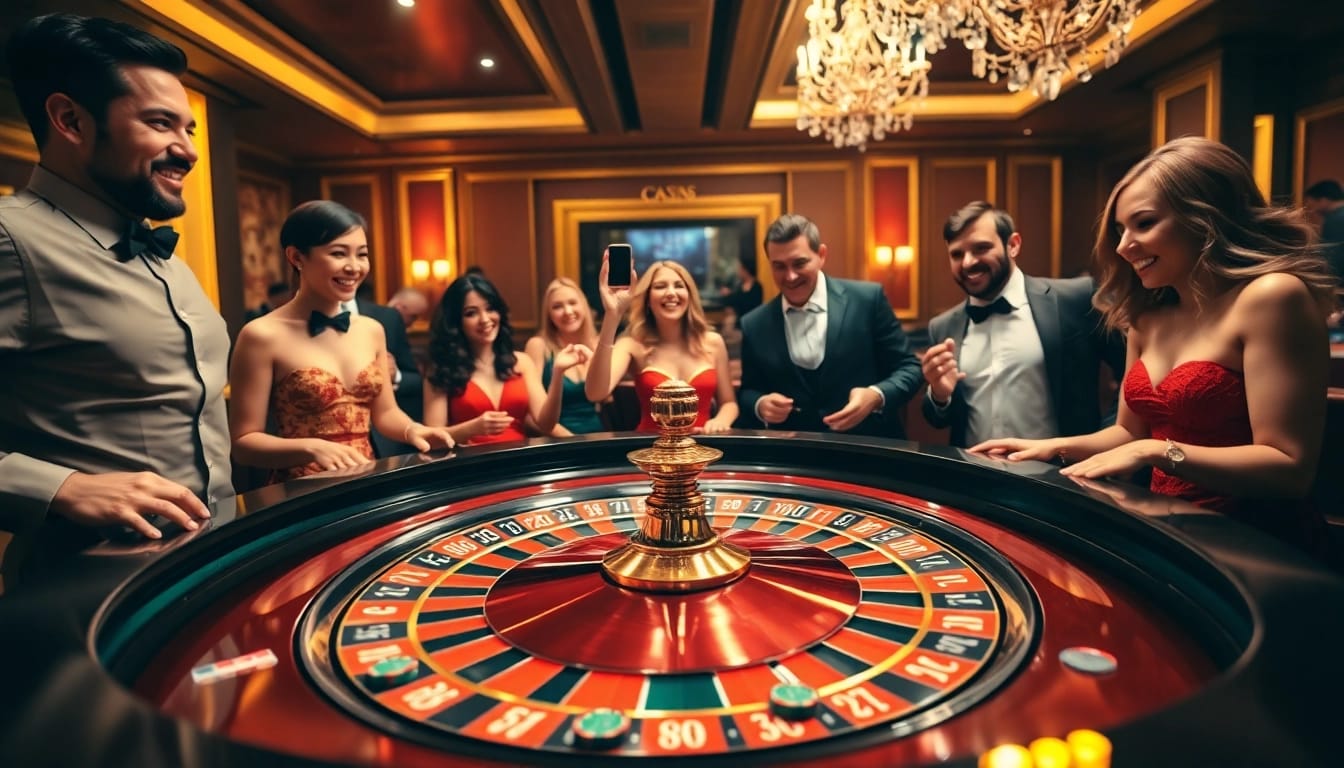 Spannende Roulette-Aktion auf casinospielen.de mit glamourösem Spielumfeld.
