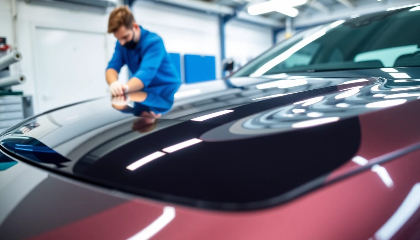 Lackschutzfolie München wird professionell auf ein Auto aufgebracht, um den Lack zu schützen.