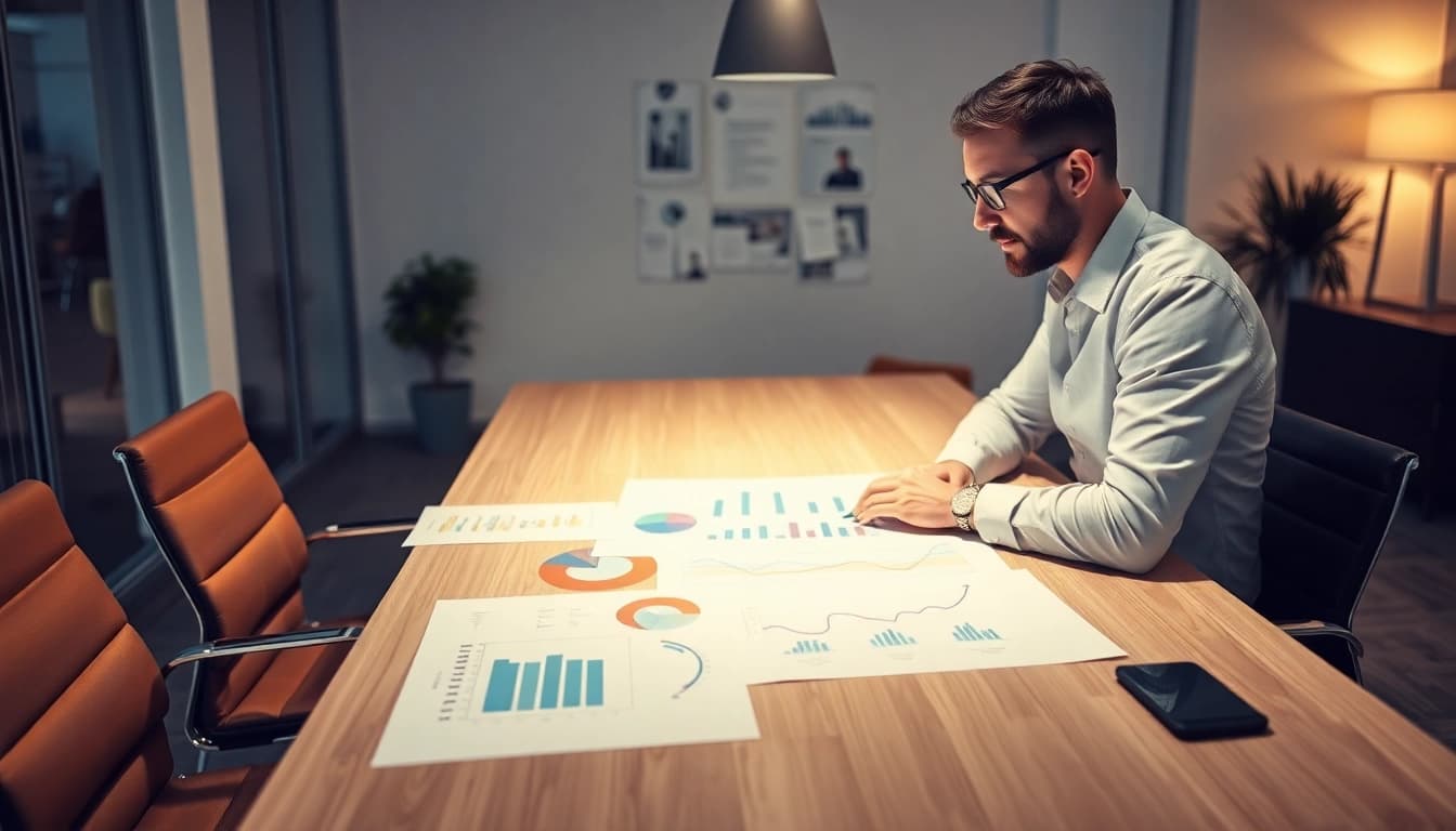 Unternehmensberatung und strategische Analyse durch einen Berater in einem modernen Büro