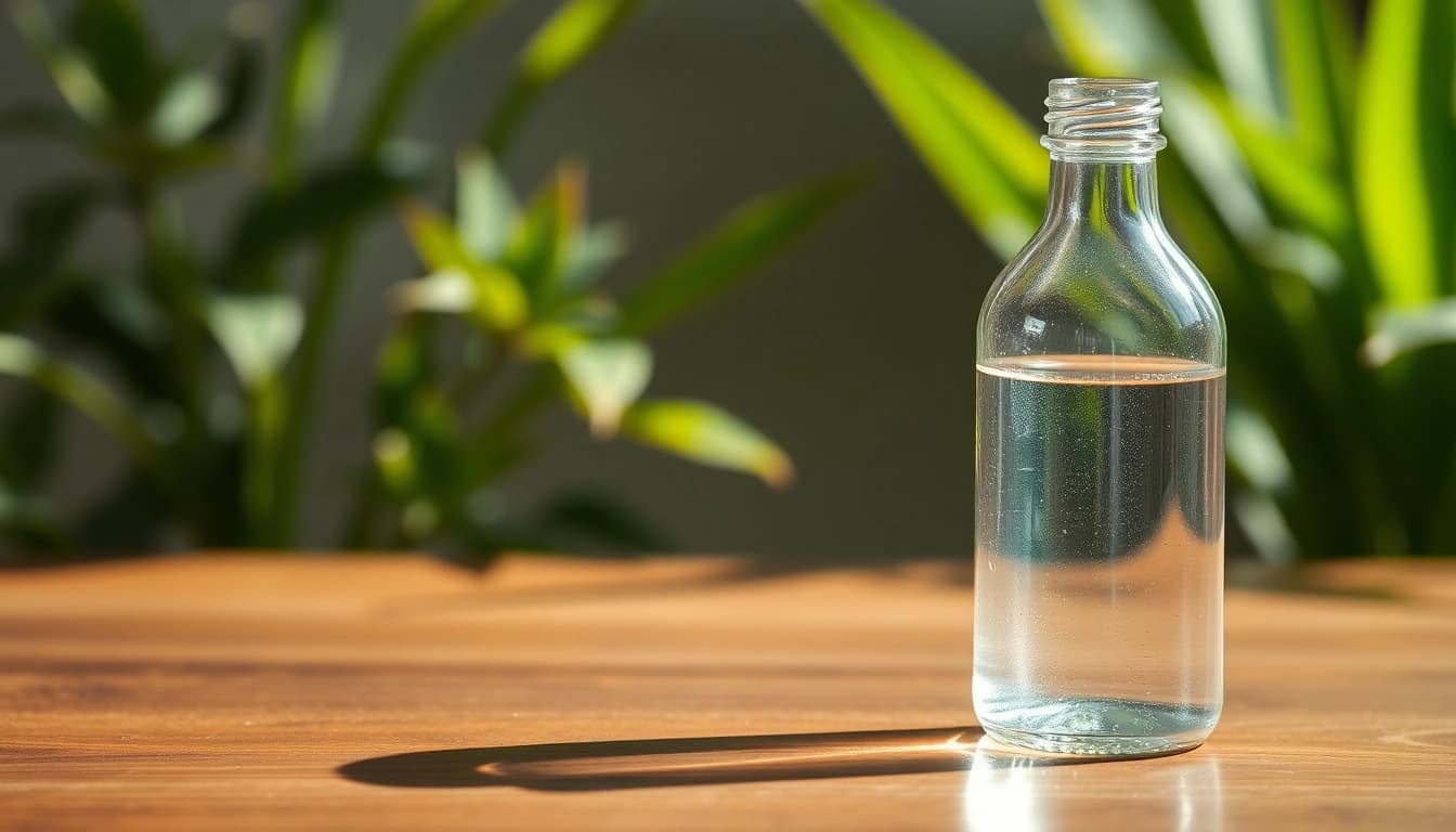 Discover the benefits of Kolloidales Silber 100 ppm in a clear bottle, showcasing its purity and clarity.