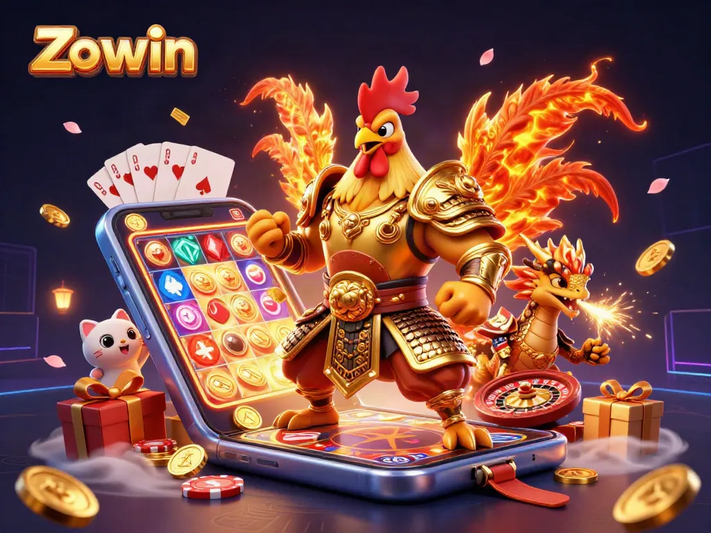 Engage in thrilling action with Zo win's vibrant casino elements featuring characters and dynamic games.
