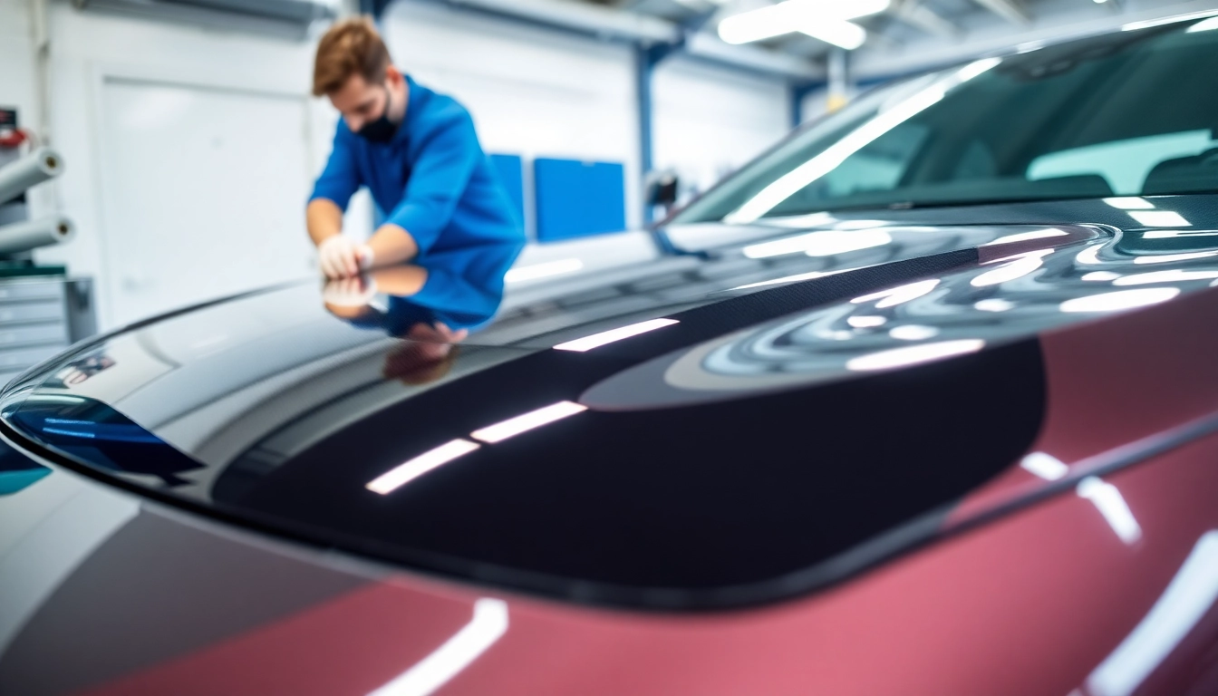 Lackschutzfolie München wird professionell auf ein Auto aufgebracht, um den Lack zu schützen.