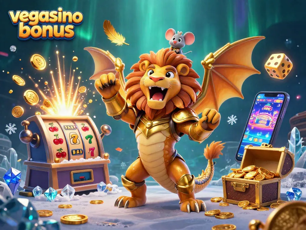 Engage with the vegasino bonus through a captivating casino scene featuring thrilling elements.