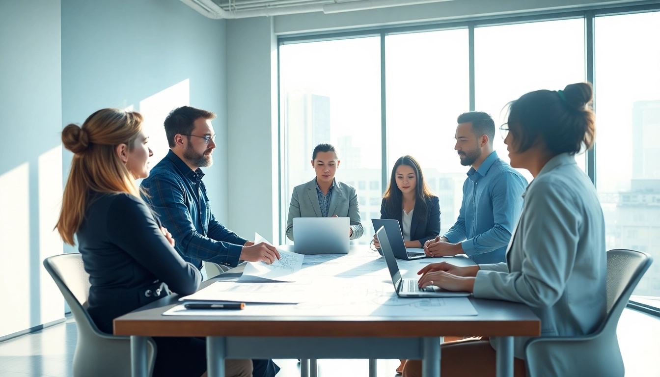 Headhunter Ingenieure collaborating in a bright office, showcasing teamwork and professionalism.