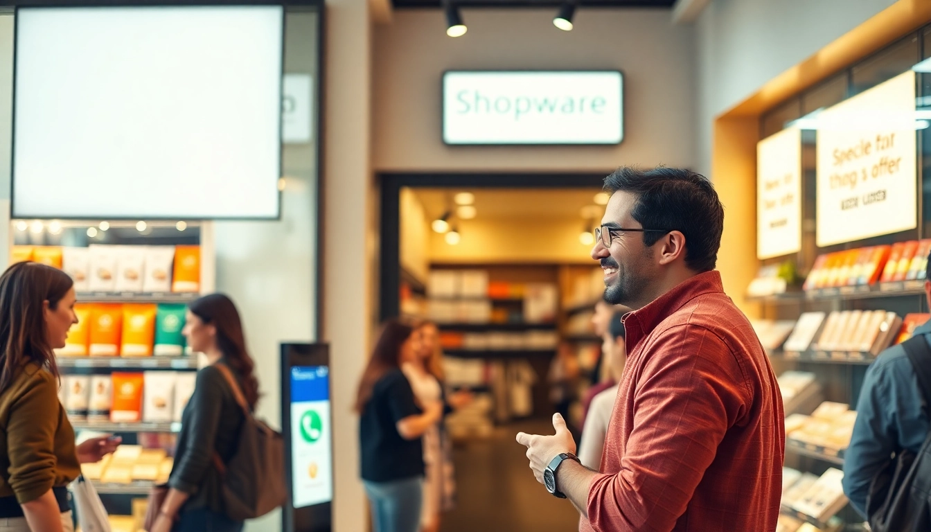 Shopware Shops, ein professioneller Einzelhändler in einem einladenden Umfeld