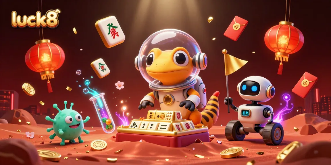 Enjoy thrilling luck8 adventures with a Martian gecko at a golden casino on Mars!