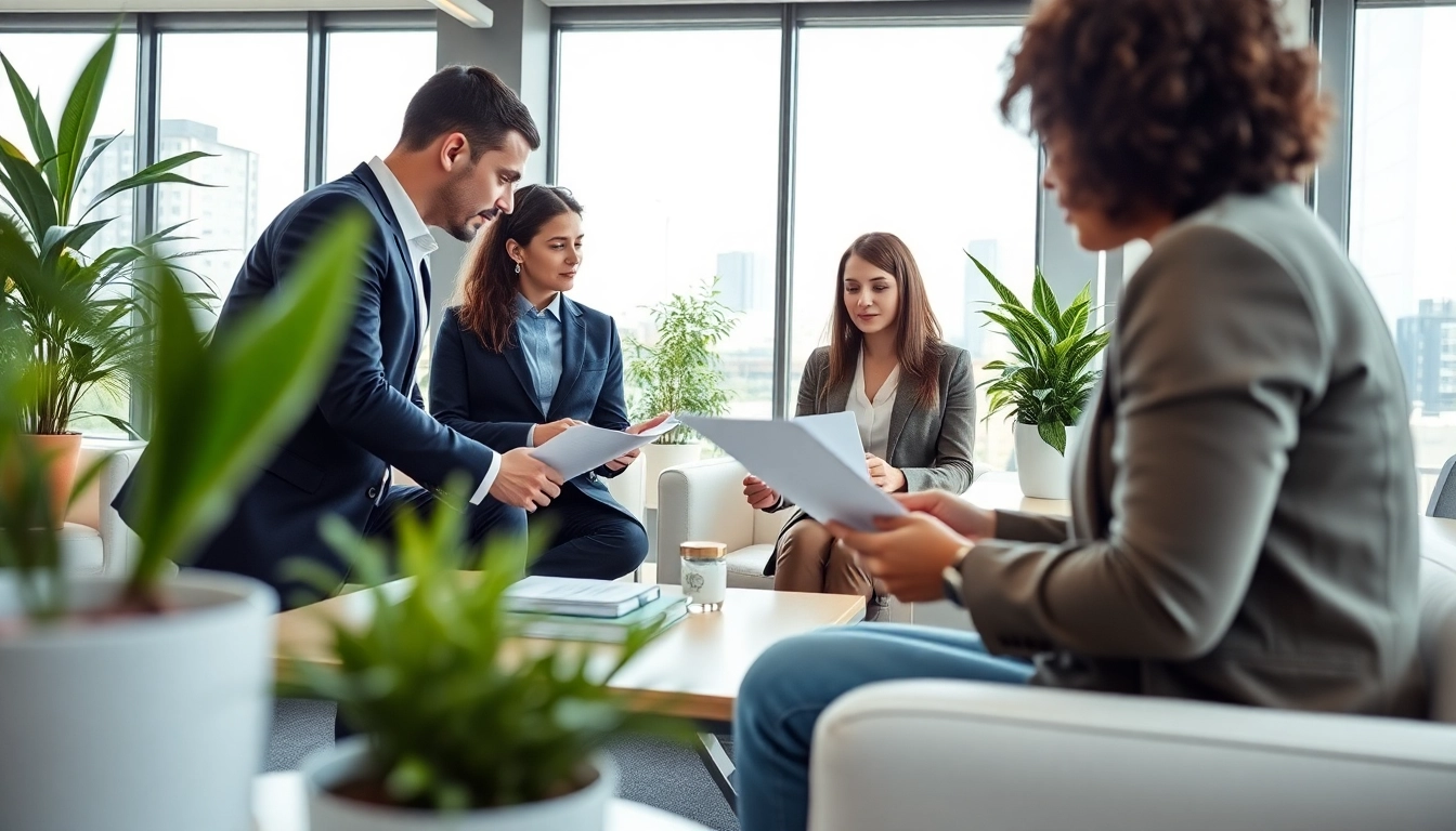 Immobilienmakler Frankfurt Sachsenhausen berät Klienten professionell in einem modernen Büro.