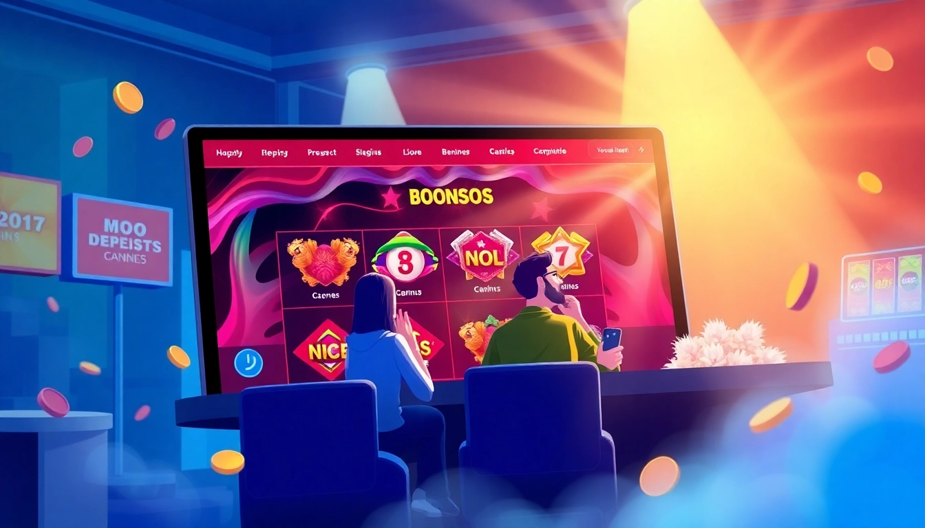 Exciting online gaming scene featuring casino bonus ohne einzahlung neu offers, showcasing players enjoying no deposit bonuses.