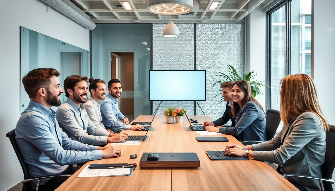 Unternehmensberatung Digitalisierung: Team von Beratern diskutiert digitale Strategien in modernem Büro.