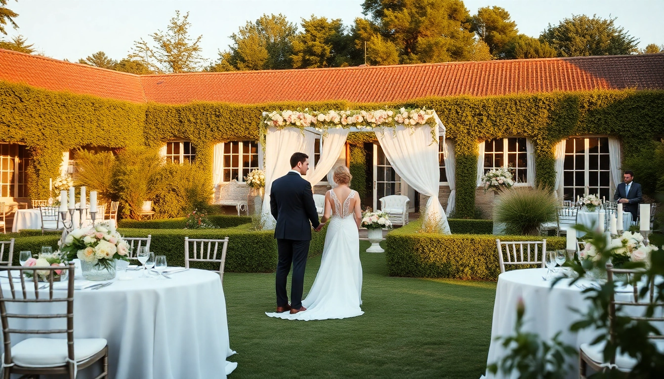 Feiere deine Traumhochzeit in einer atemberaubenden Hochzeitslocation mit romantischem Ambiente und elegantem Dekor.