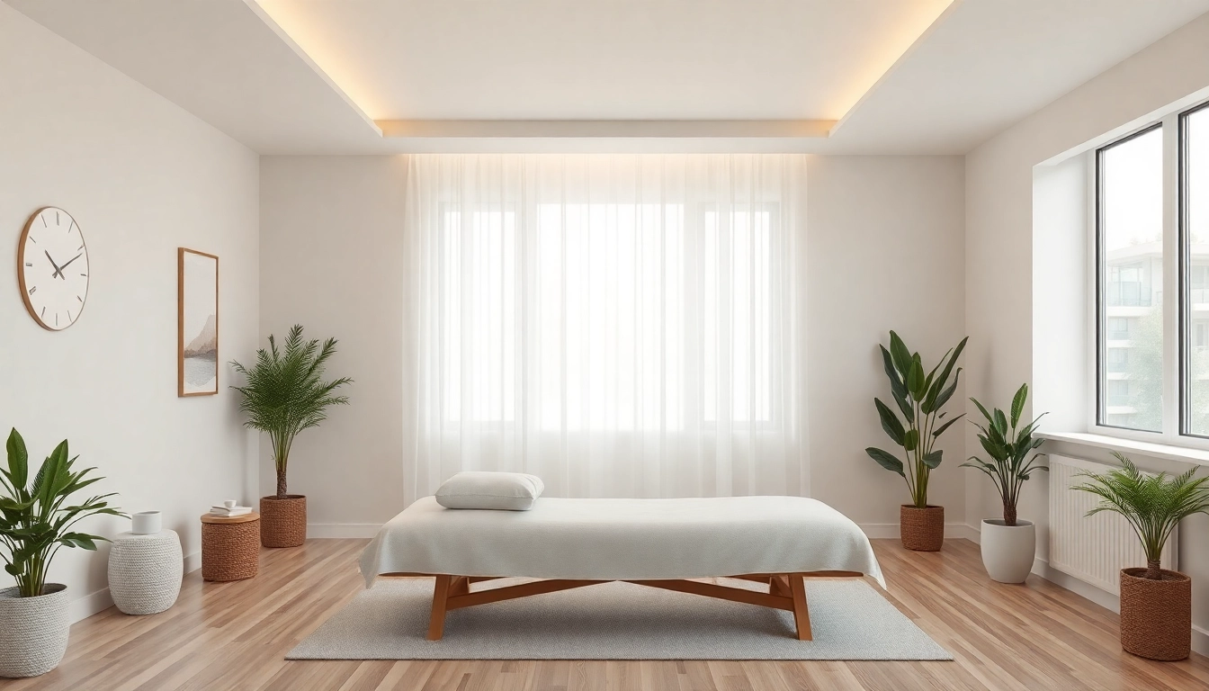 Physiotherapie Behandlungsliege in einem stilvollen Therapieraum, perfekt für Komfort und Behandlung.