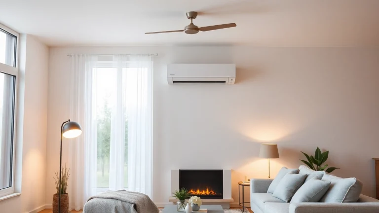 Detailaufnahme einer Split-Klimaanlage, die zeigt, wie Klima kosten optimiert werden können.