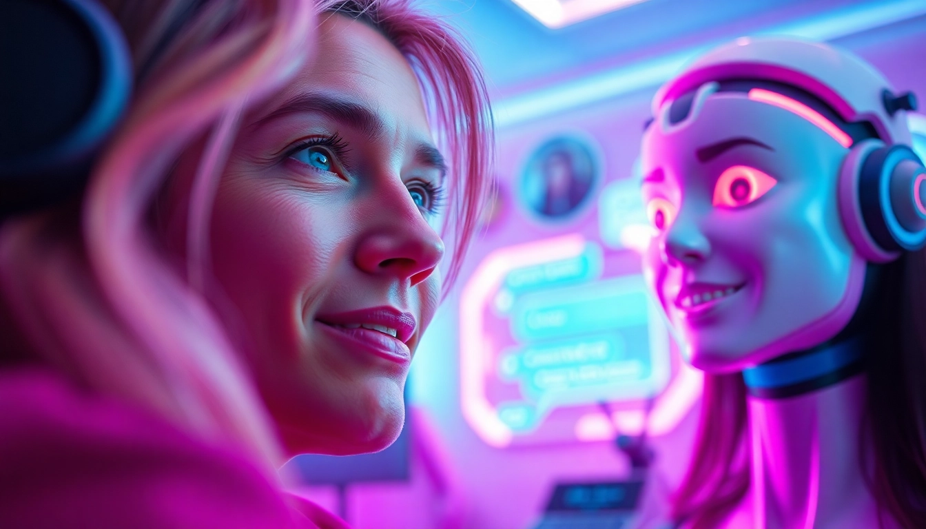 Engaging scene of AI chat porn with a lifelike character in a vibrant virtual environment.