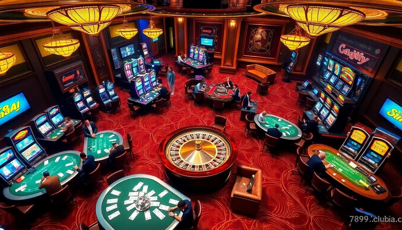 Exciting gambling scene highlighting luxurious tables and slot machines at https://789clubac.cn.com/.