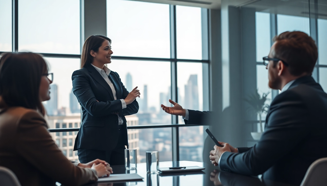 Headhunter Schweiz im professionellen Meeting zur Unterstützung von Klienten.